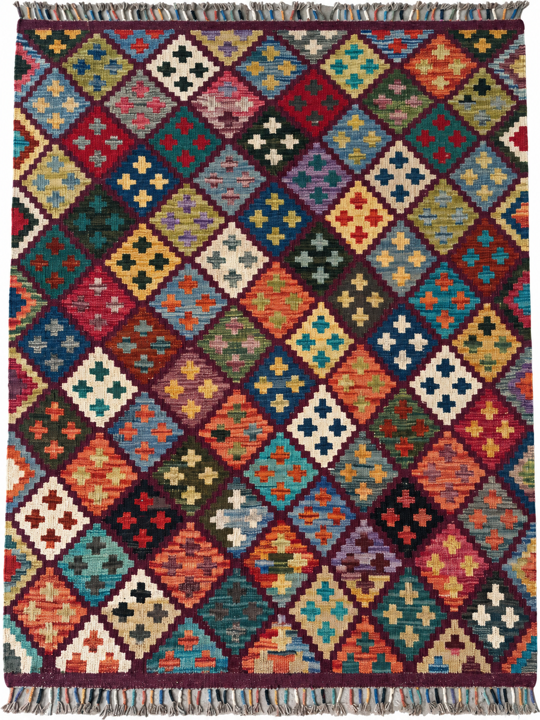 Alfombra Kilim Mai Mai 100% Lana - 104x142cm