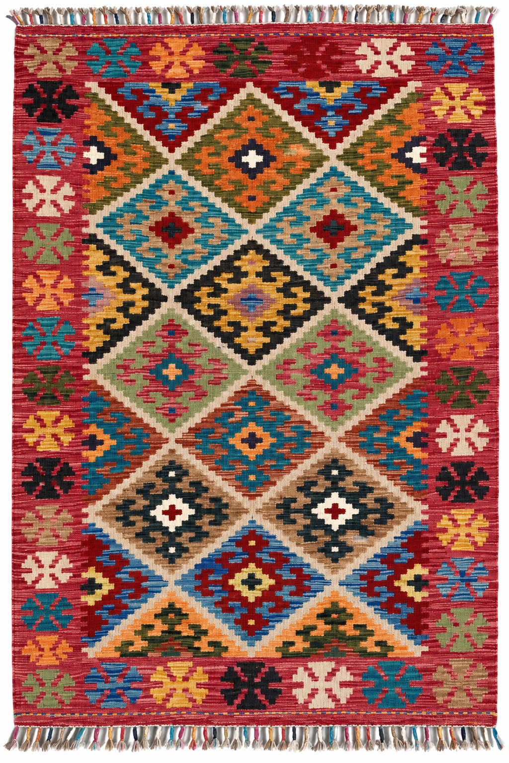 Alfombra Kilim Mai Mai 100% Lana - 101x155