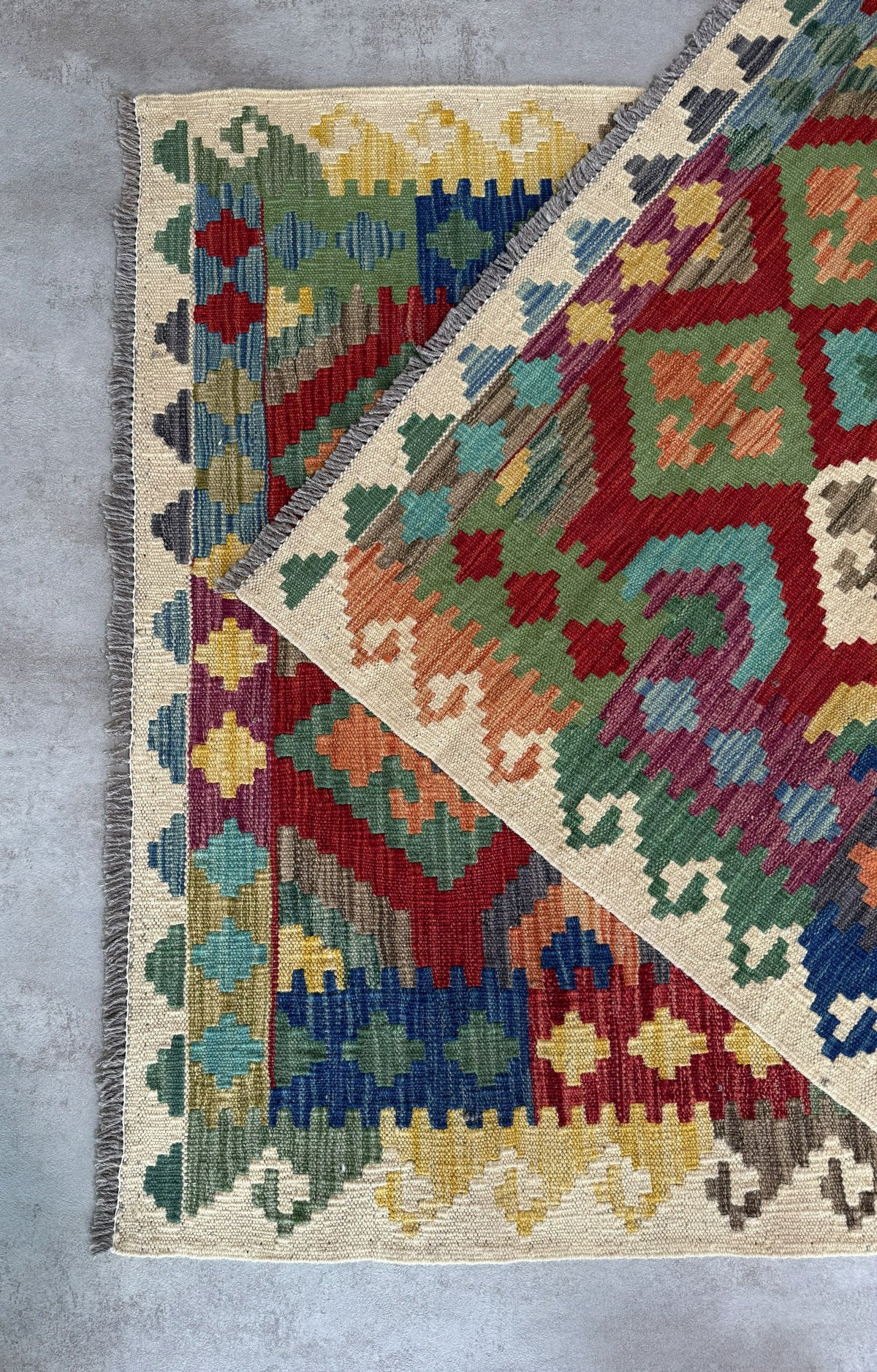 Alfombra Kilim Mai Mai 100% Lana - 103x160cm