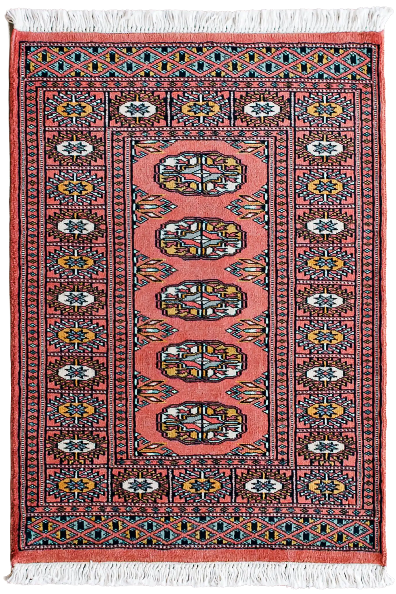 Alfombra Bukara Salmón - Lana 100% 80x120cm