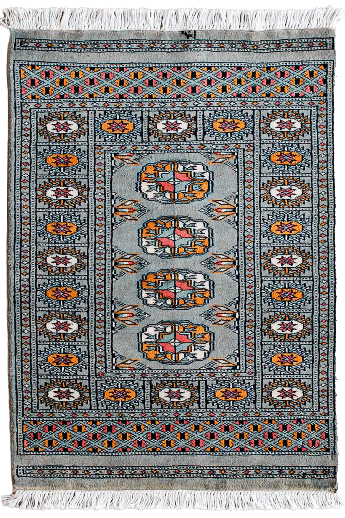 Alfombra Bukara Gris - Lana 100% 60x90cm