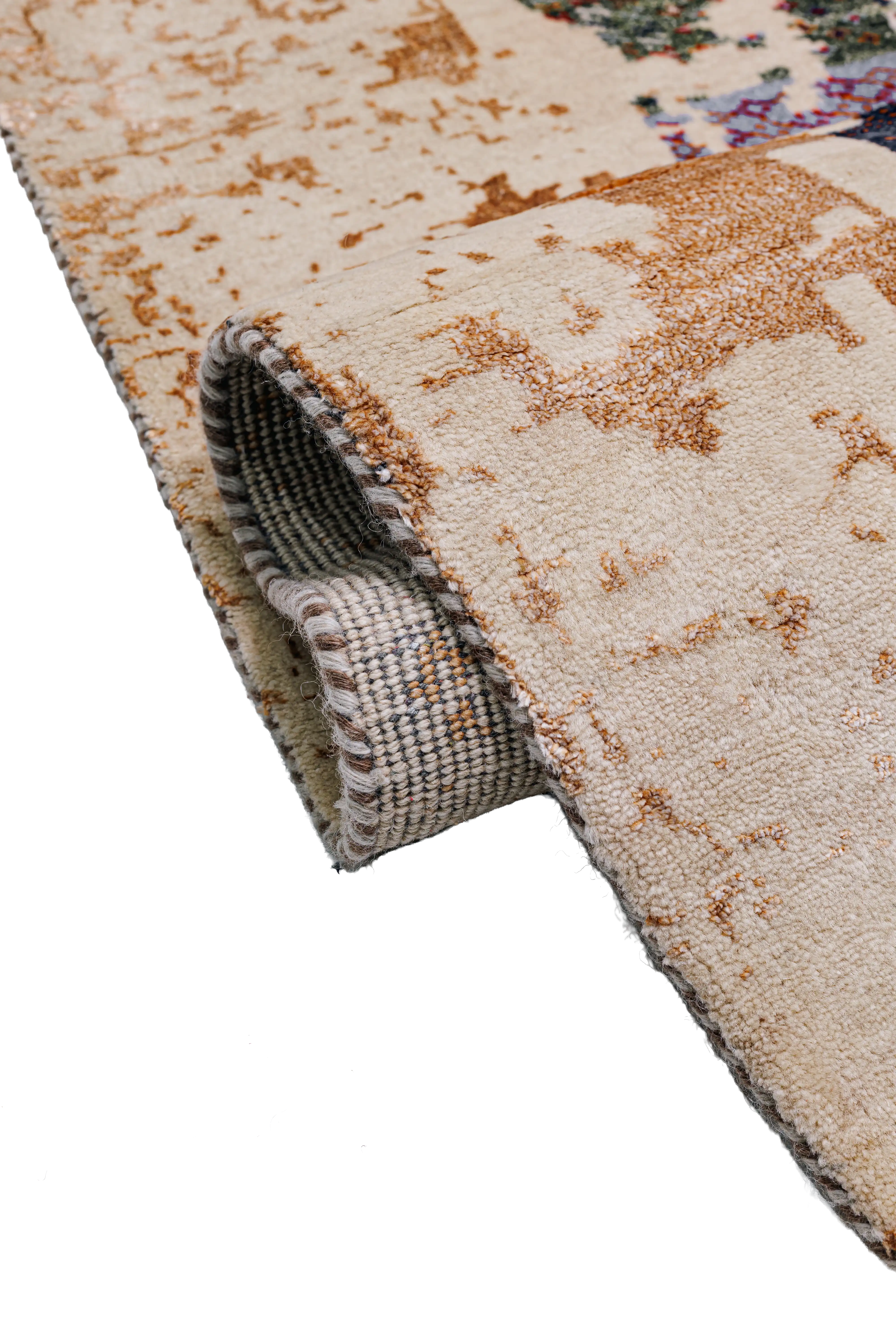 Alfombra Gabbeh Loribaft - de salón beige 206 x 304 cm