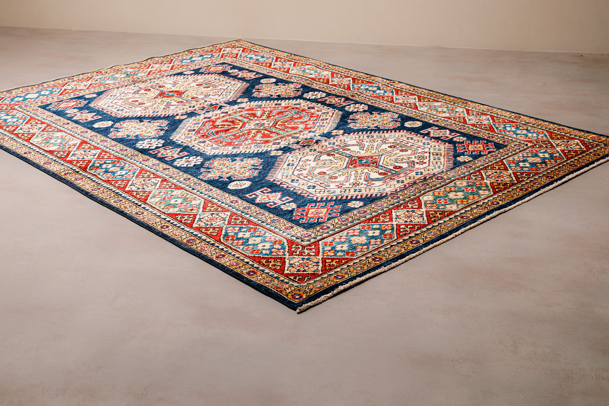 Teppich Kazak Super - 100% Wolle, 158x231cm
