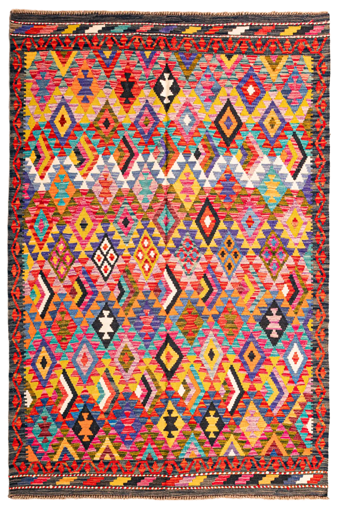 Teppich Kelim Mai Mai - 100 % Wolle - 153x199cm