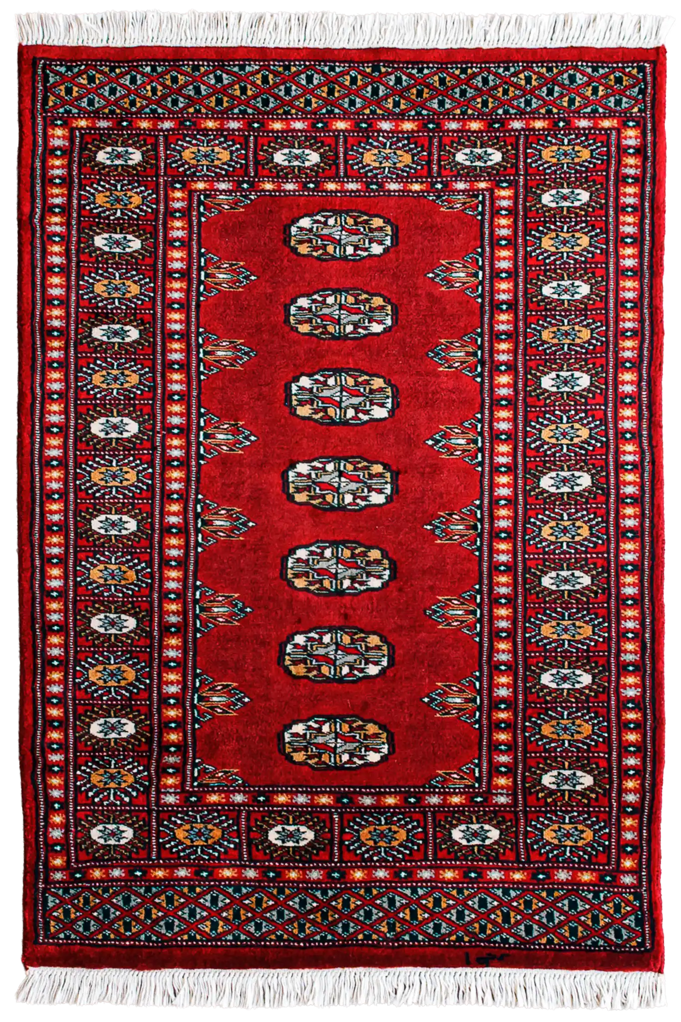 Alfombra Bukara Rojo - Lana 100% 80x120cm