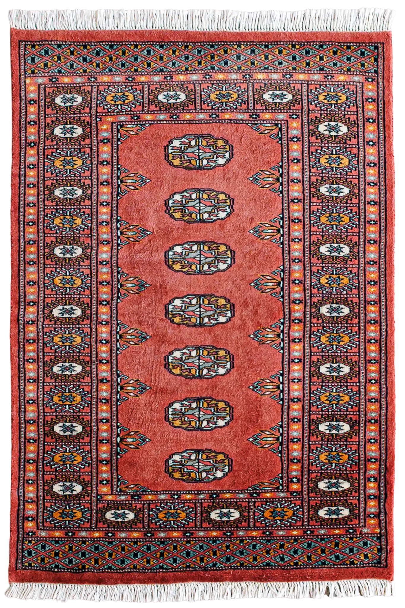 Alfombra Bukara Rojo - Lana 100% 80x120cm
