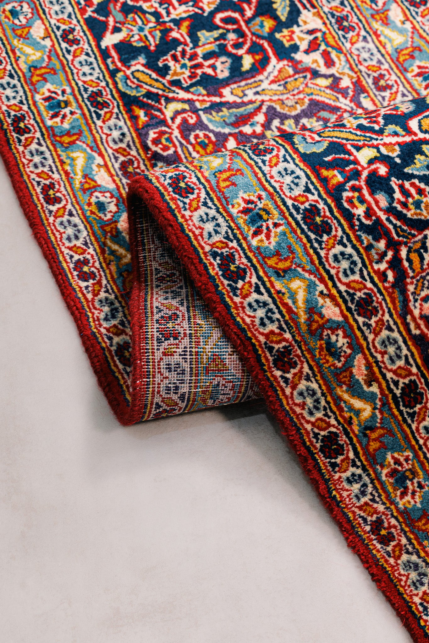 Teppich Kaschan Rot – 100% Wolle, 292x415cm