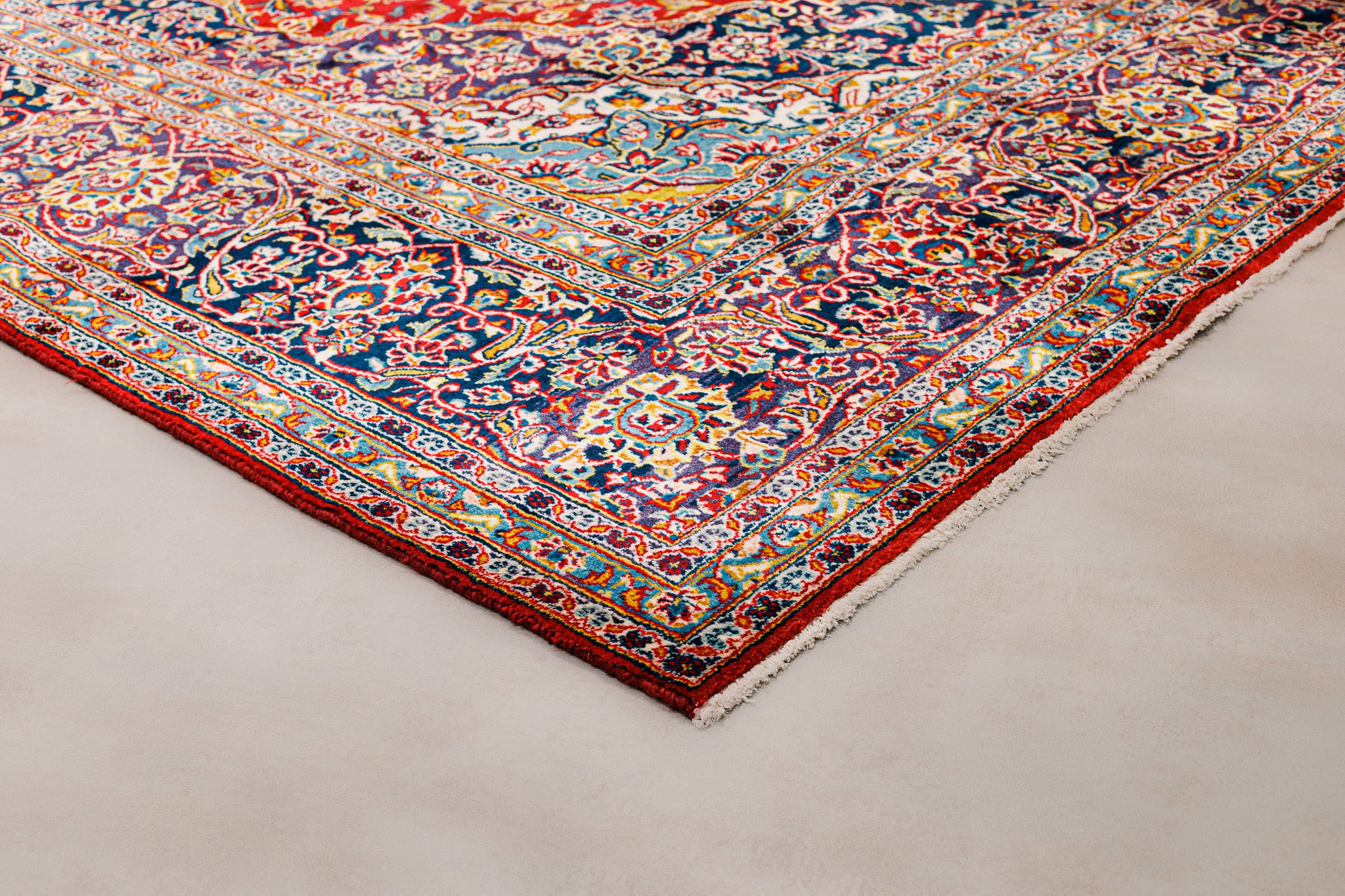 Teppich Kaschan Rot – 100% Wolle, 292x415cm