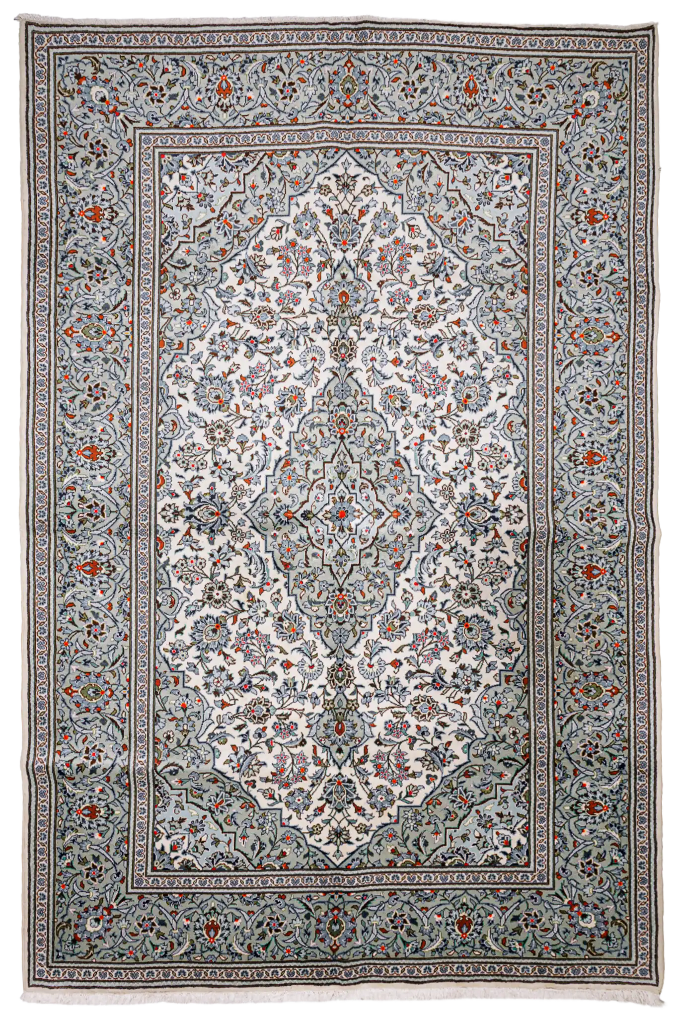 Alfombra Kashan - Lana 100% Beige 198 x 304 cm