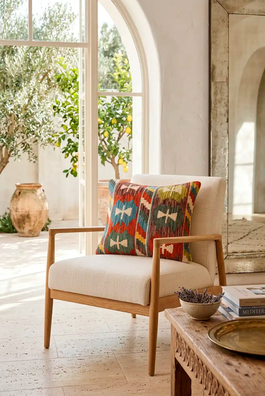Kilim Mai Mai Cushion - Multicolor 100%Wool 45x45cm