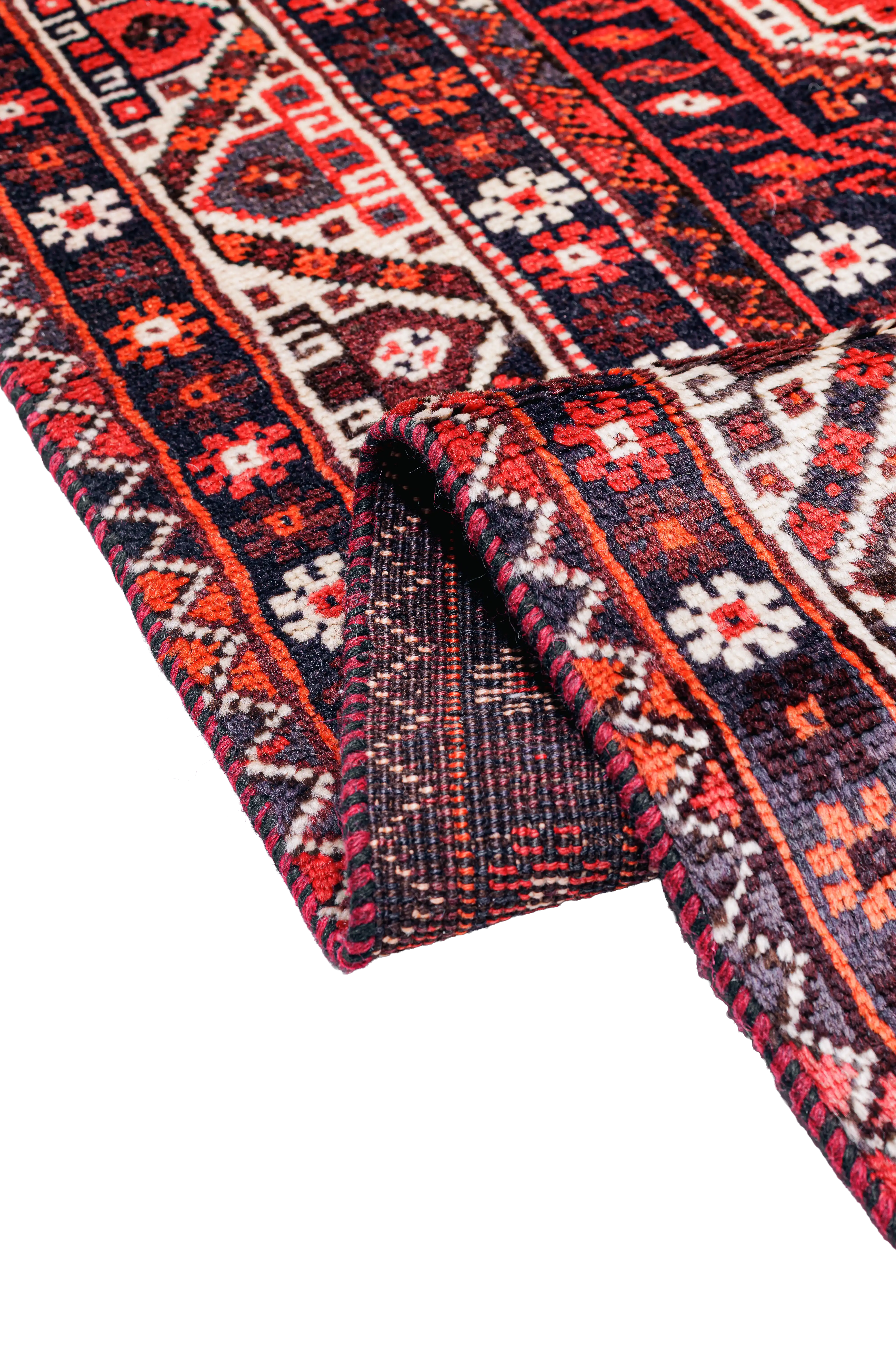 Alfombra Shiraz Qashqai - en Lana Roja 223 x 310 cm