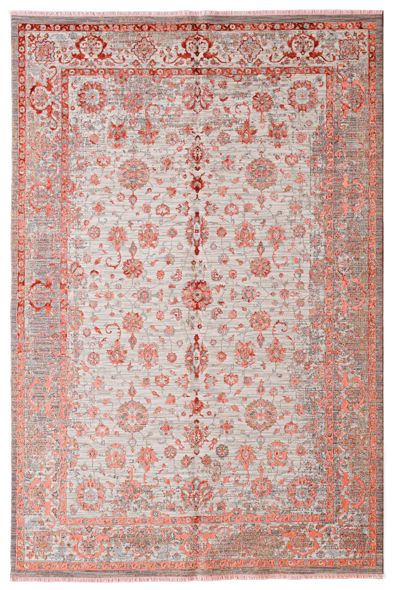 Teppich Lux Türkisch Red Flower – Wohnzimmerteppich
