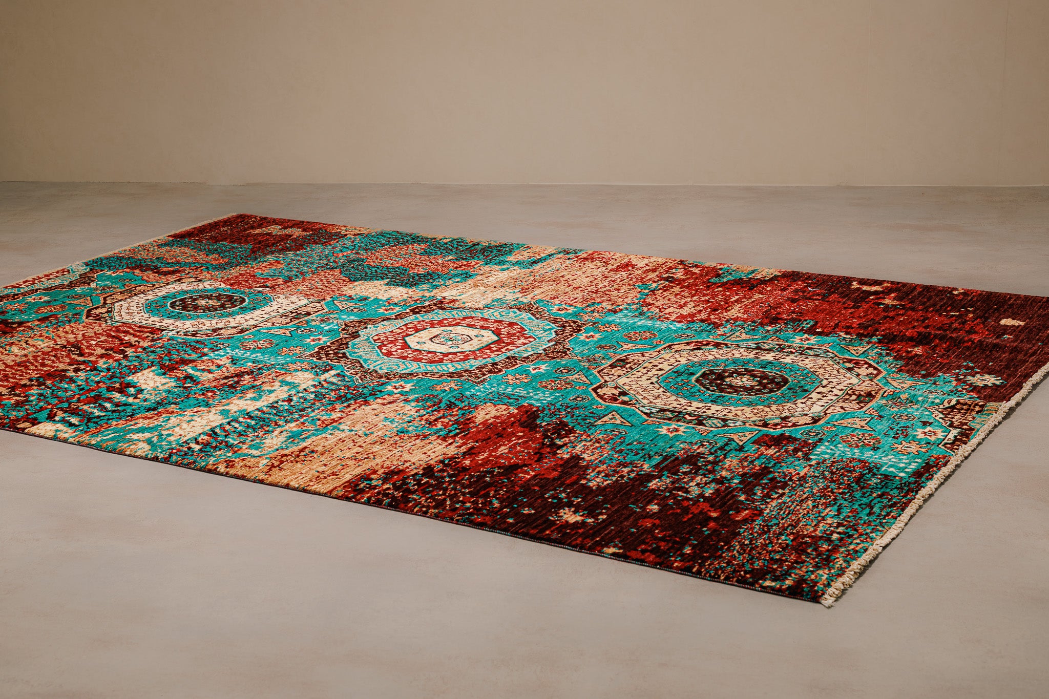 Teppich Mamluk Mehrfarbiger – für Esszimmer, Handwerklich 170x252cm
