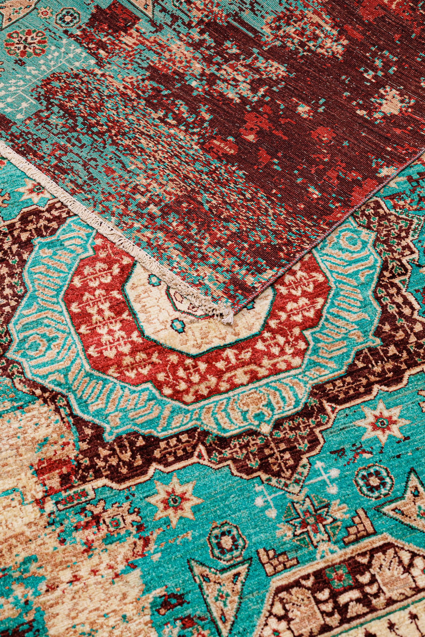 Teppich Mamluk Mehrfarbiger – für Esszimmer, Handwerklich 170x252cm