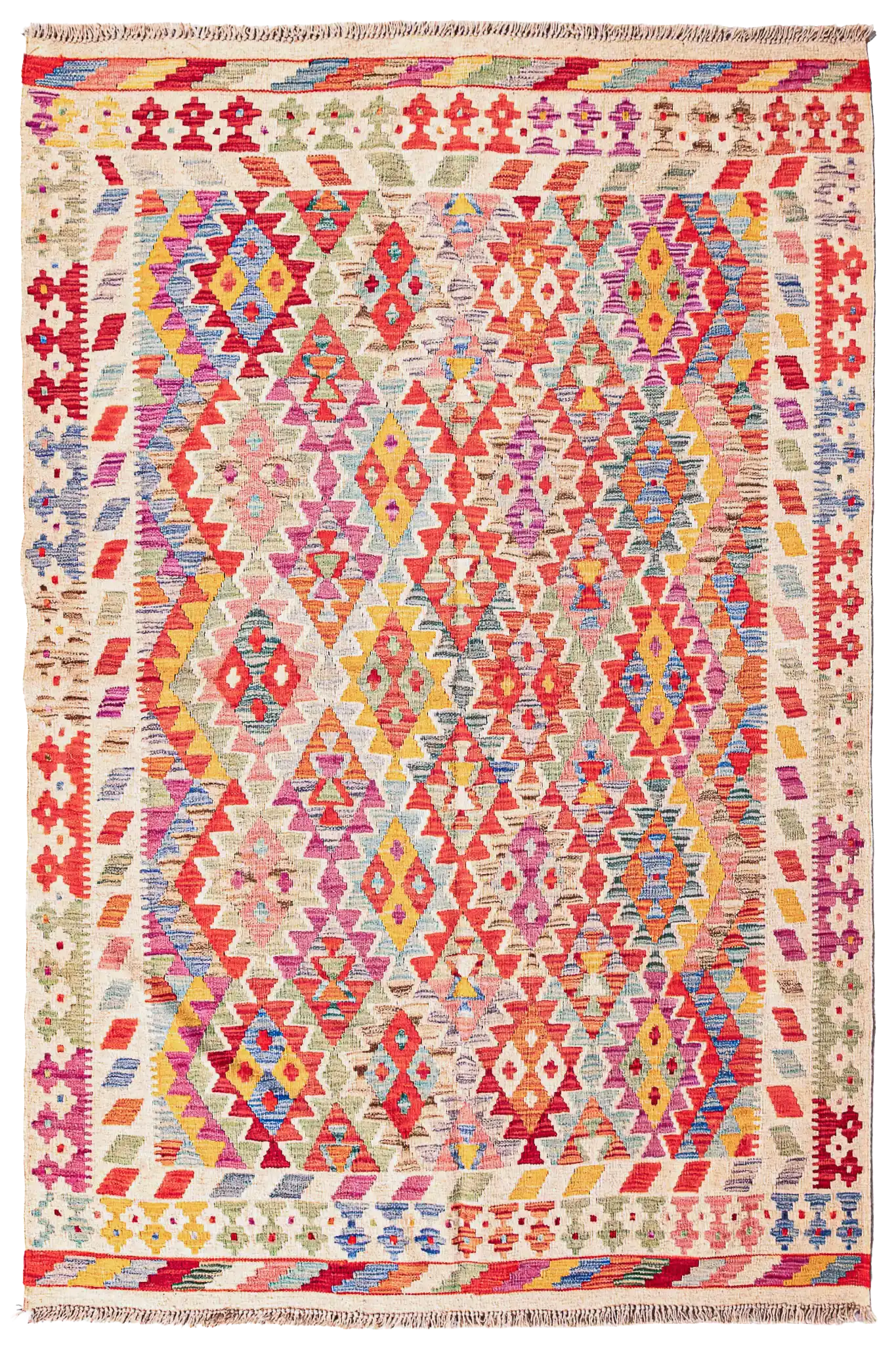 Teppich Kelim Mai Mai - 100 % Wolle - 152x203cm