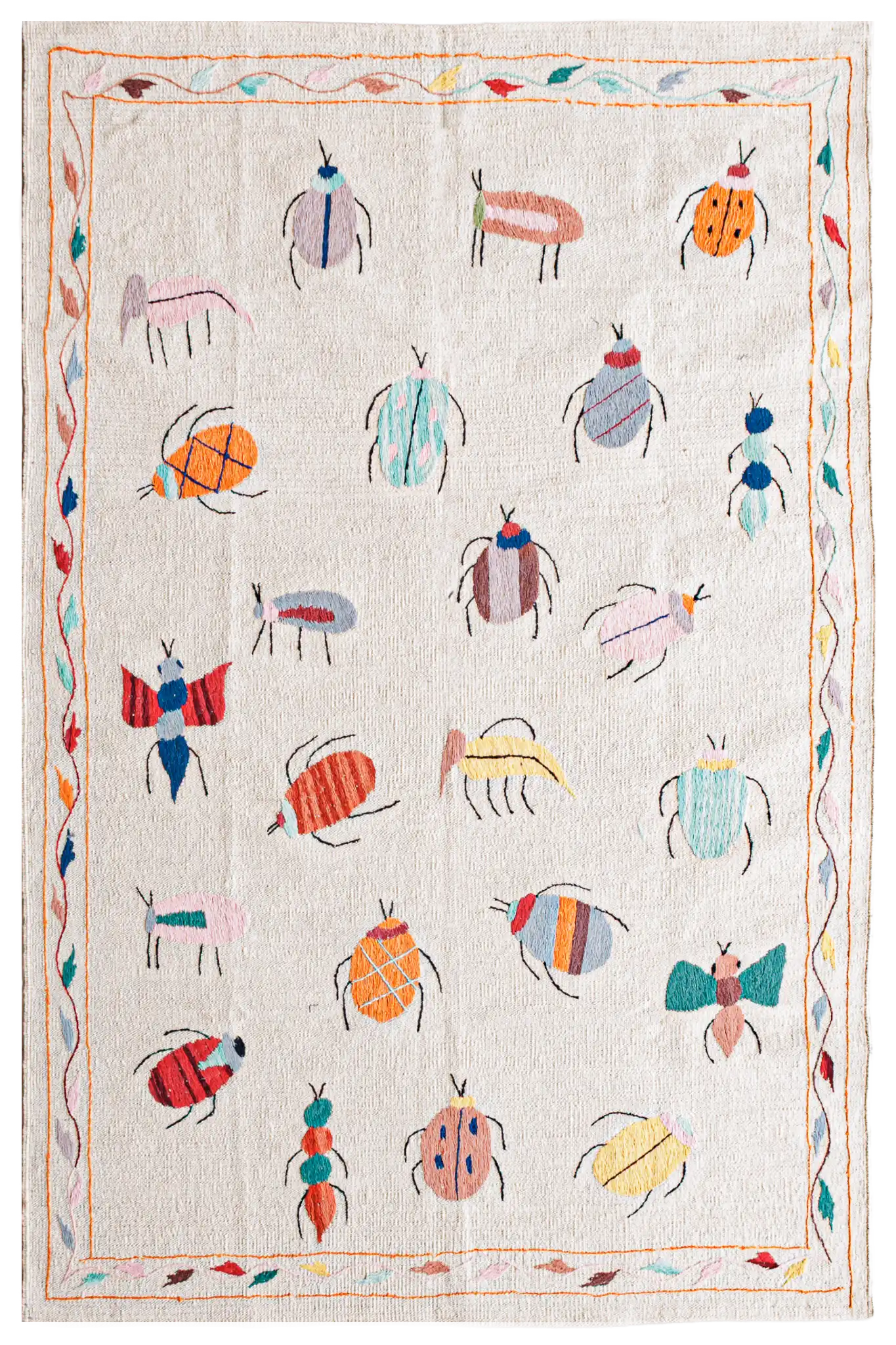 Alfombra Kilim Suzani - para suelos de Interior - 129x181cm