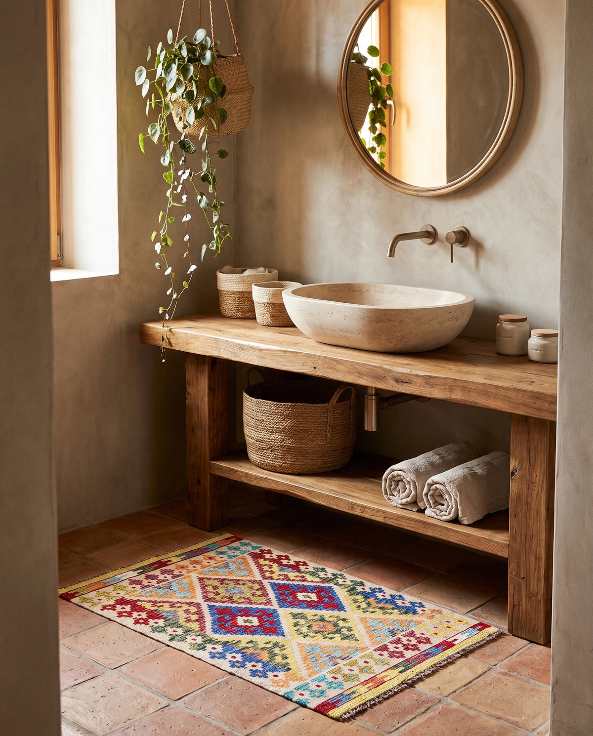 Teppich Kelim Mai Mai - 100 % Wolle - 85x120cm