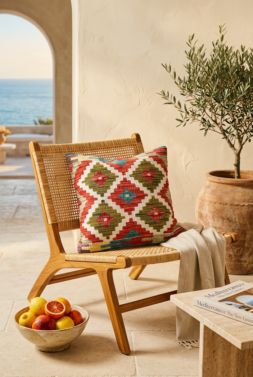 Cojín Kilim Mai Mai - Lana Multicolor 45x45cm