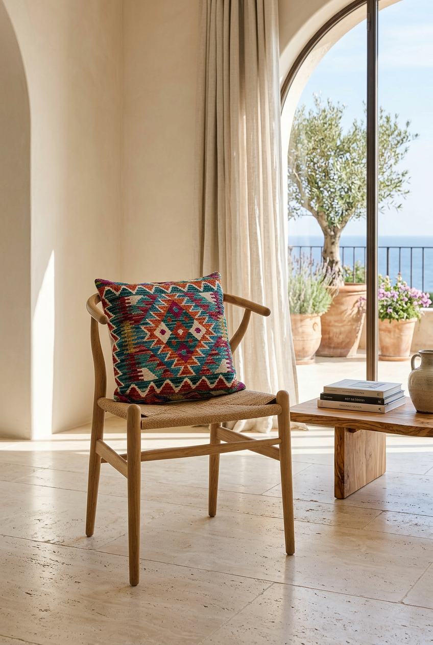 Kilim Mai Mai Cushion - Multicolor 100%Wool 45x45cm