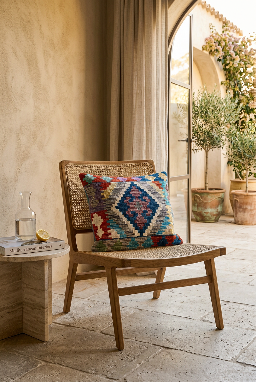 Cojín Kilim Mai Mai - Lana Multicolor 45x45cm