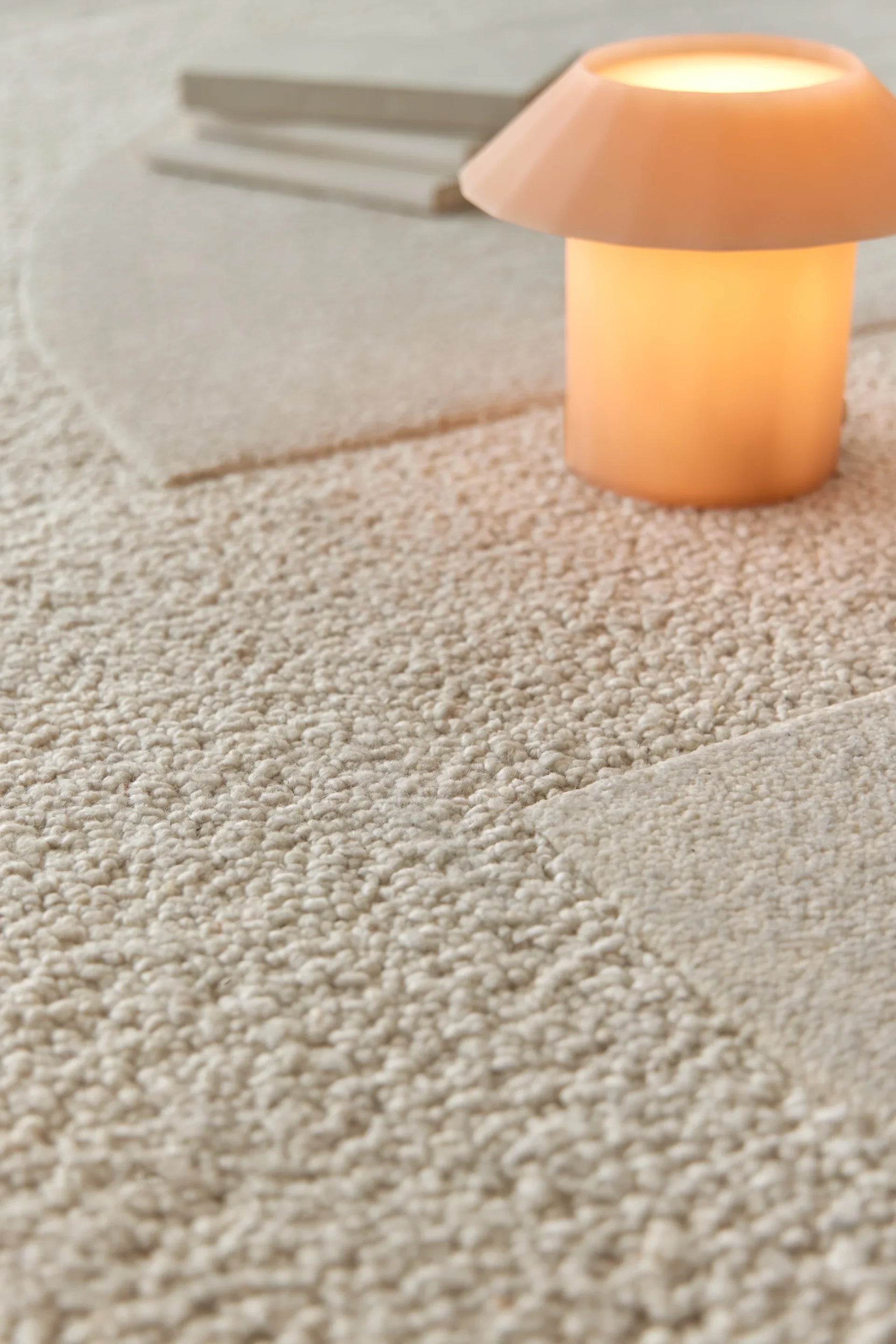 Tapis Riflesso - Moderne en Laine Blanche