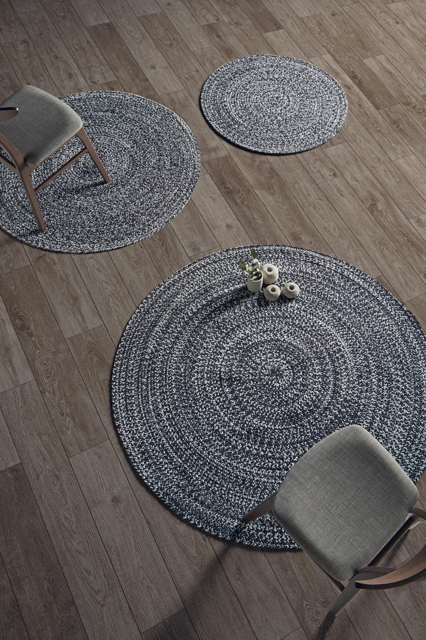 Alfombra Spike Negra - de Algodón Mediana Negra