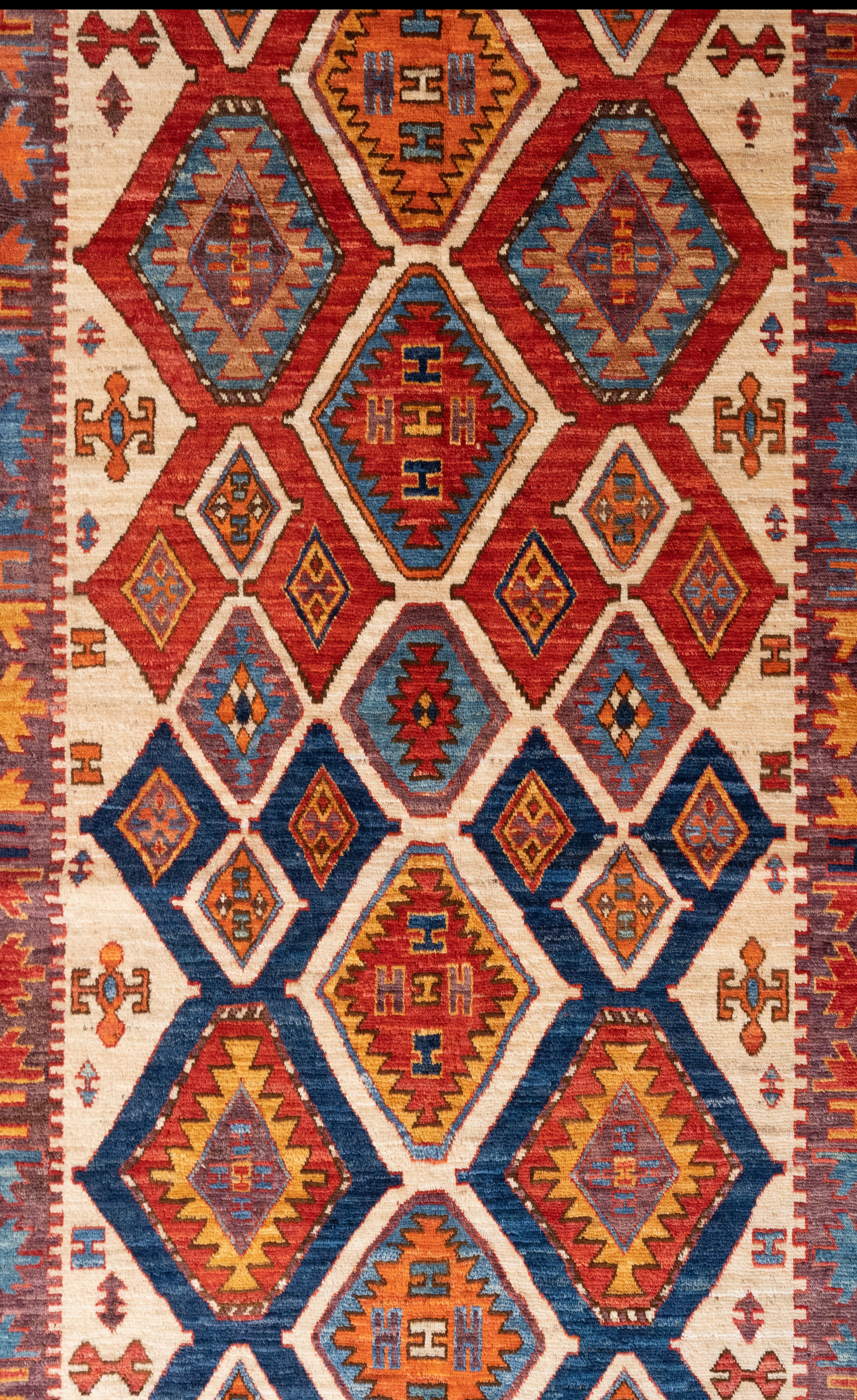 Alfombra Oshak - de Pasillo Lana 161x535 Multicolor