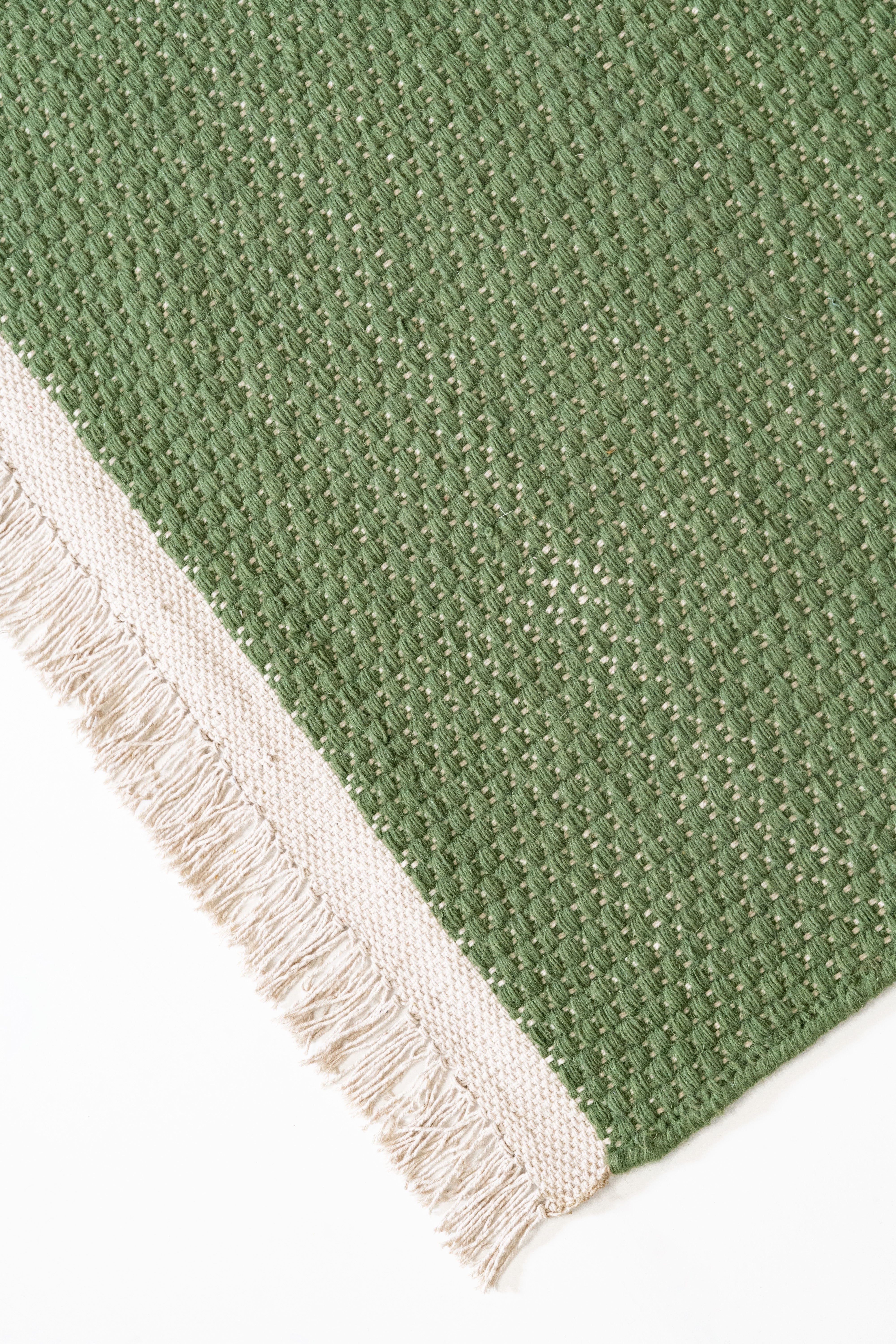 Zensa Green - Flachgewebe-Flurteppich 70x320 Grün