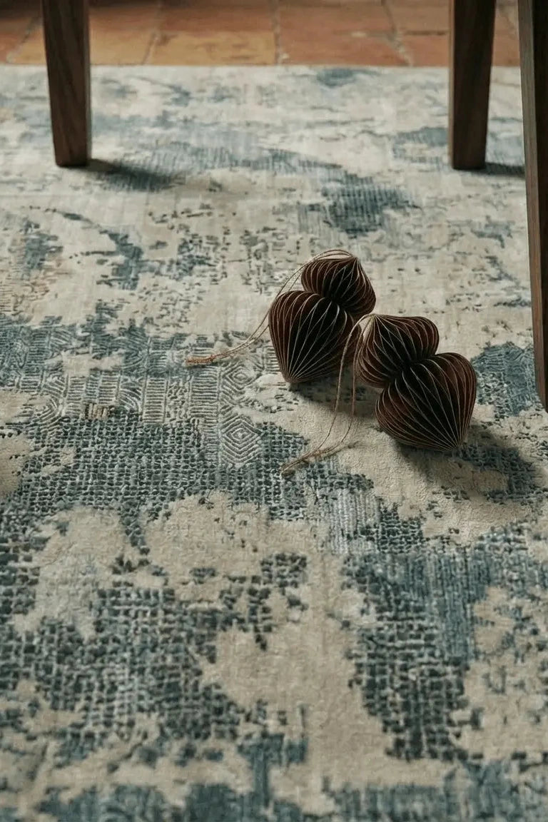 Alfombra Laguna - Gris azulada, grande, para el Salón