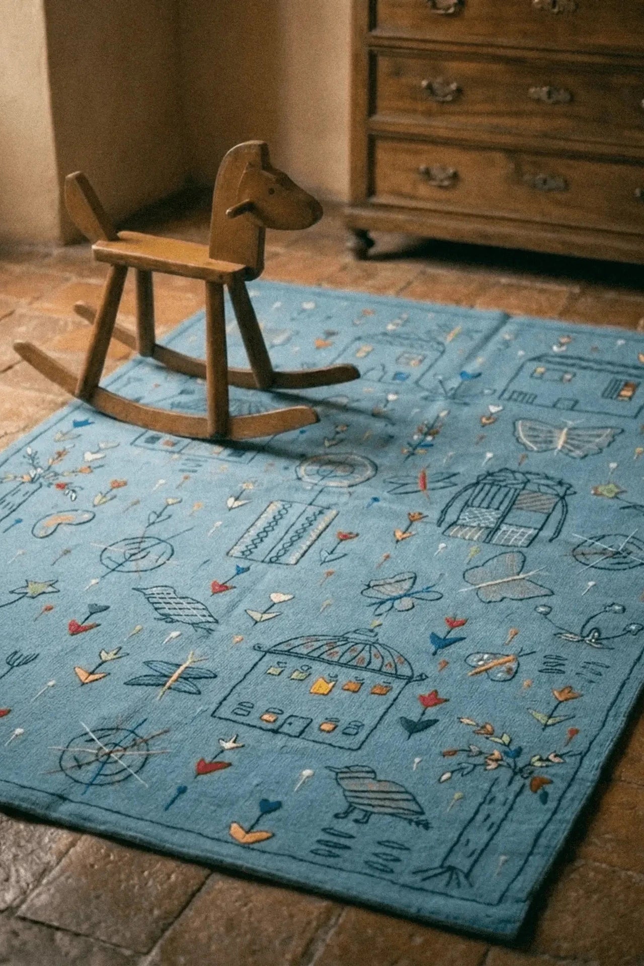 Alfombra Kilim Suzani - para suelos de Interior // Tapiz de pared