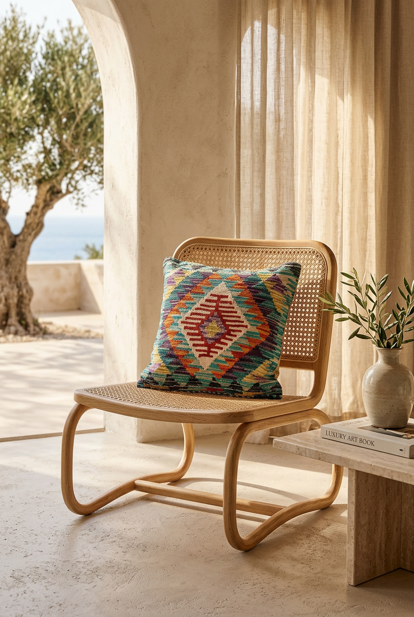 Kilim Mai Mai Cushion - Multicolor 100%Wool 45x45cm