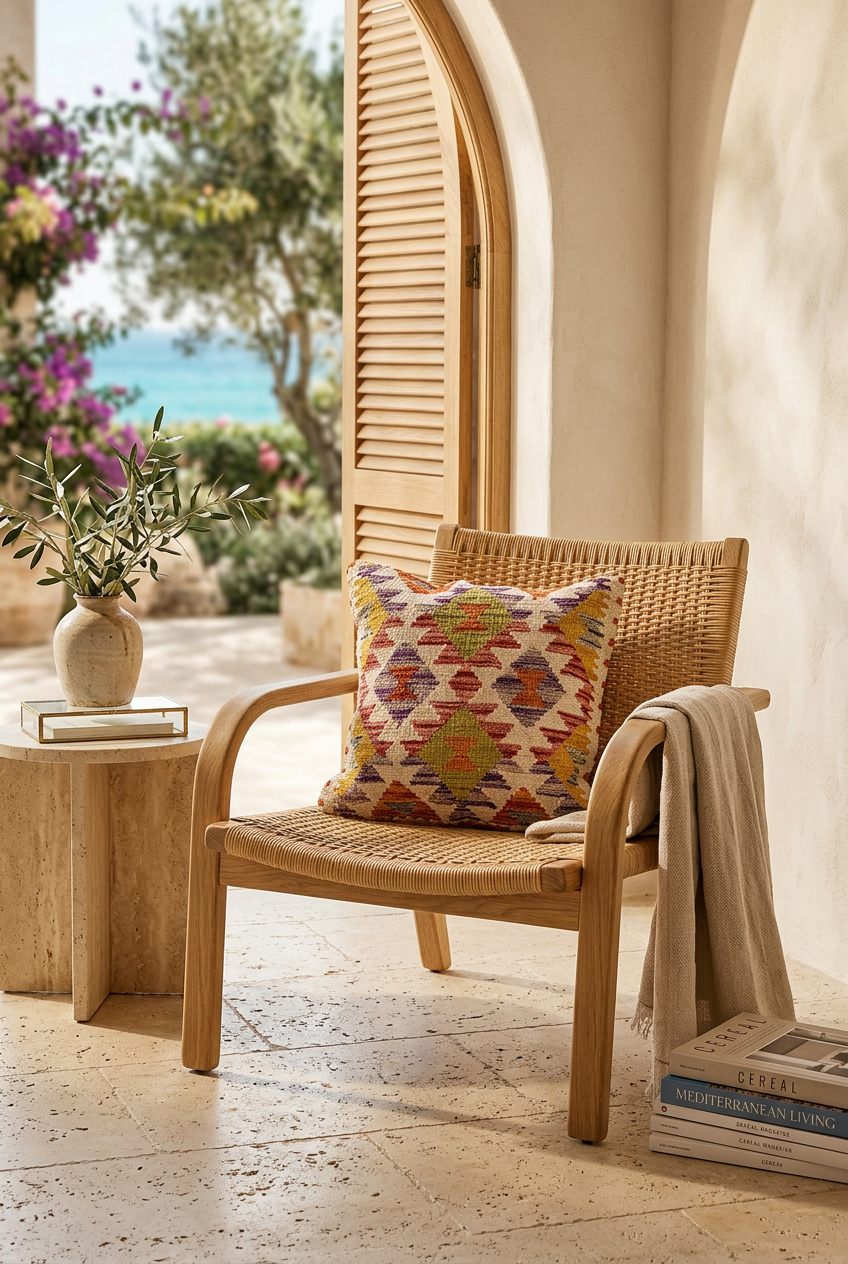 Kilim Mai Mai Cushion - Multicolor 100%Wool 45x45cm