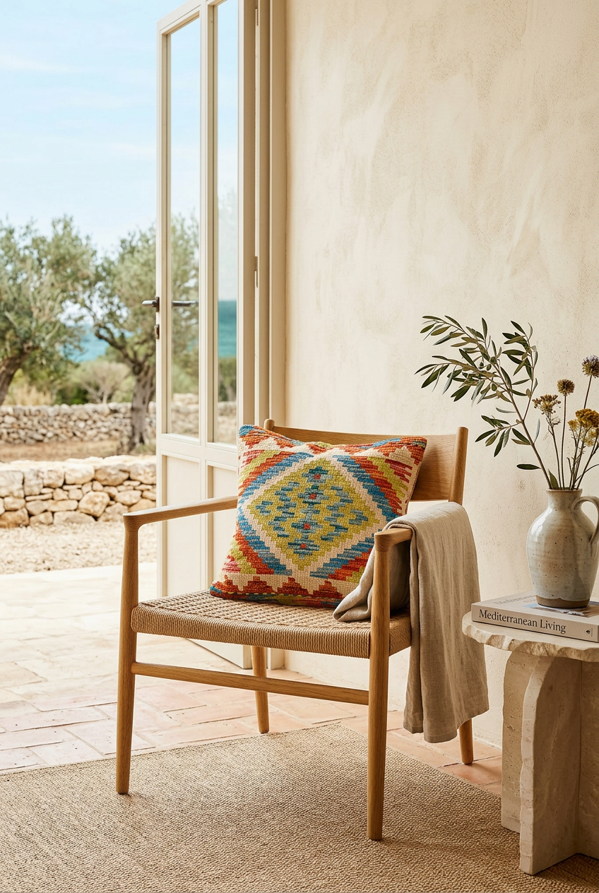 Kilim Mai Mai Cushion - Multicolor 100%Wool 45x45cm