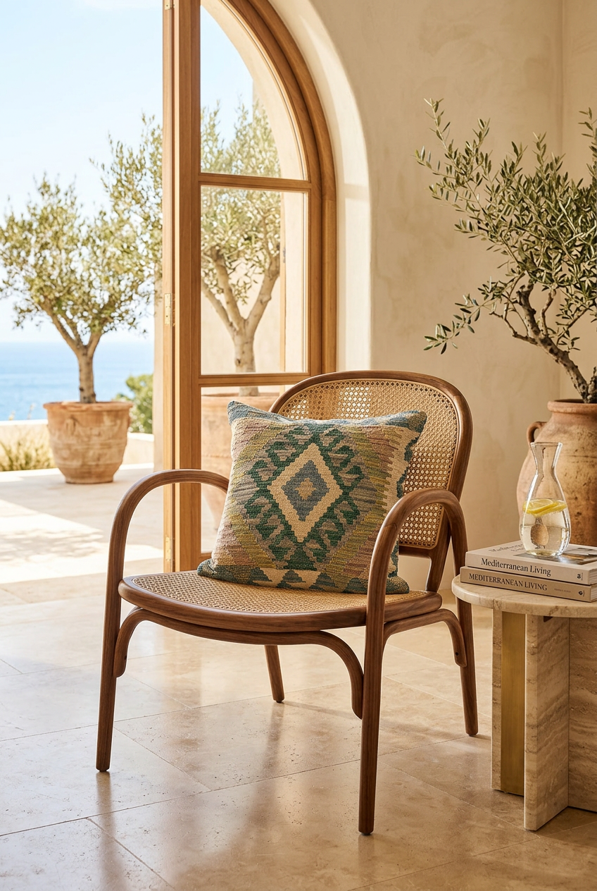 Kelim Mai Mai Kissen – Mehrfarbige - 100%Wolle 45x45cm