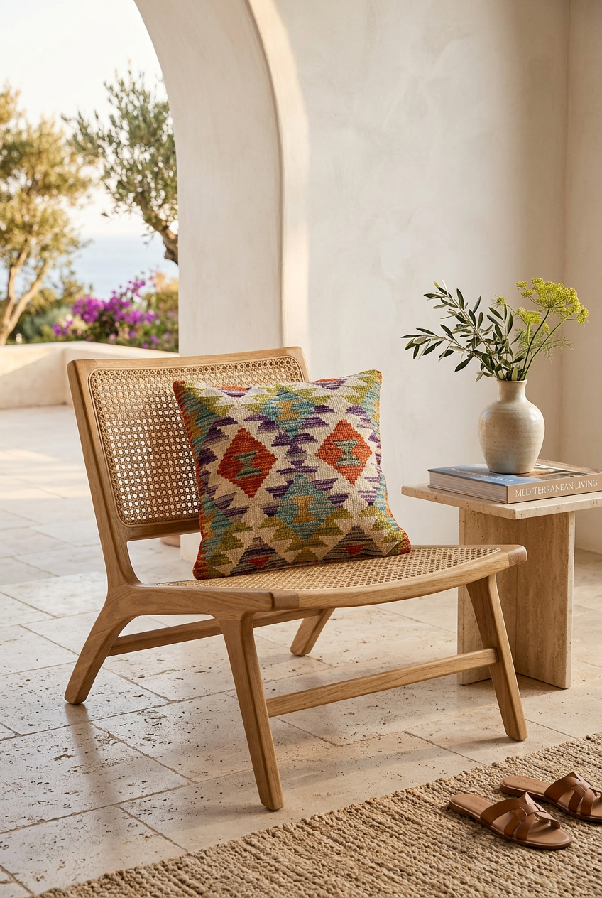 Kilim Mai Mai Cushion - Multicolor 100%Wool 45x45cm