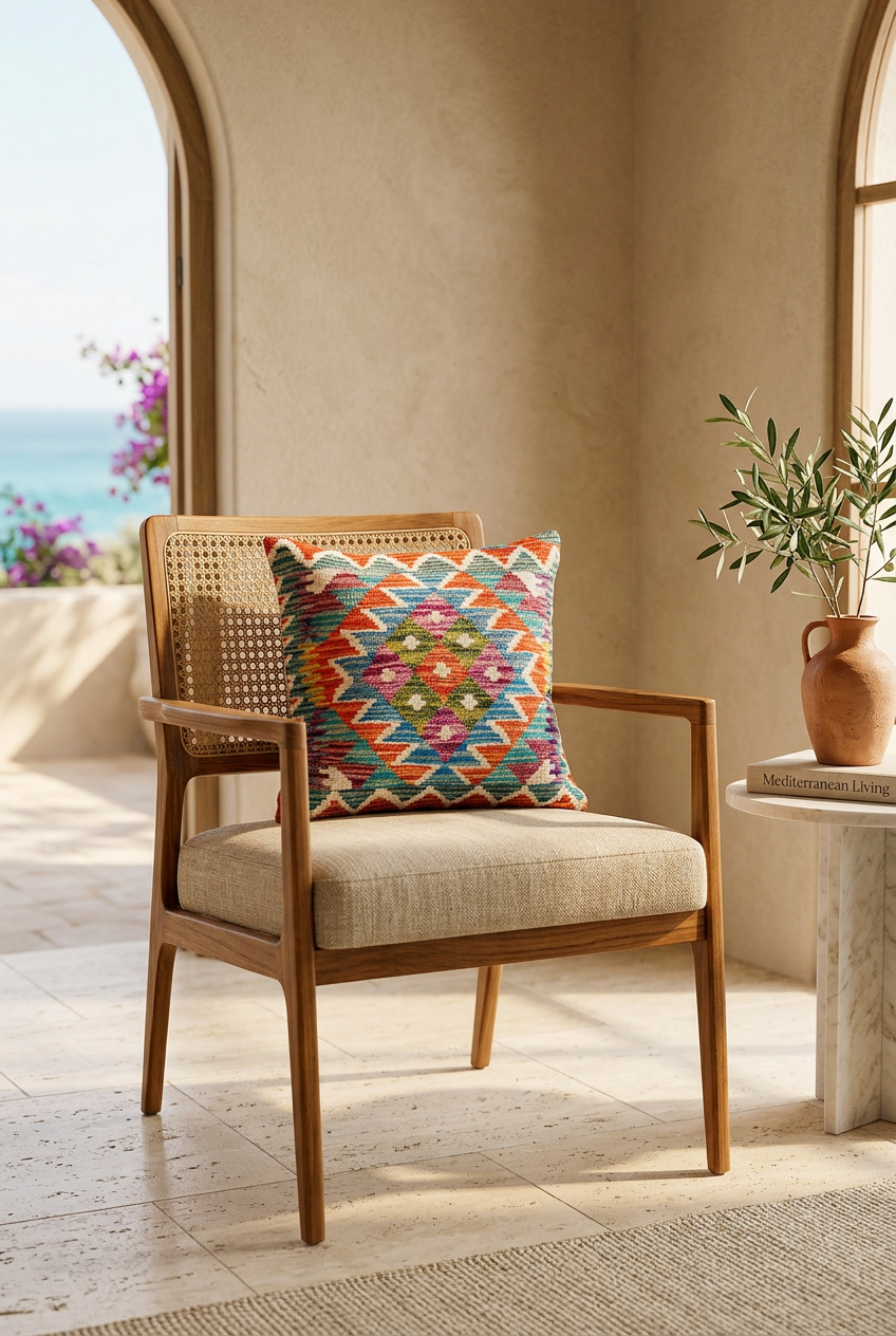 Kilim Mai Mai Cushion - Multicolor 100%Wool 45x45cm