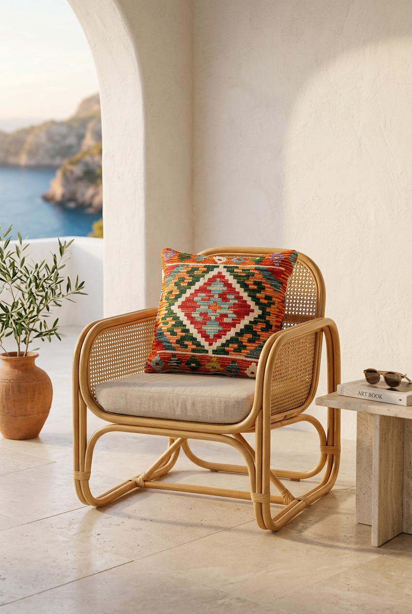 Kilim Mai Mai Cushion - Multicolor 100%Wool 45x45cm