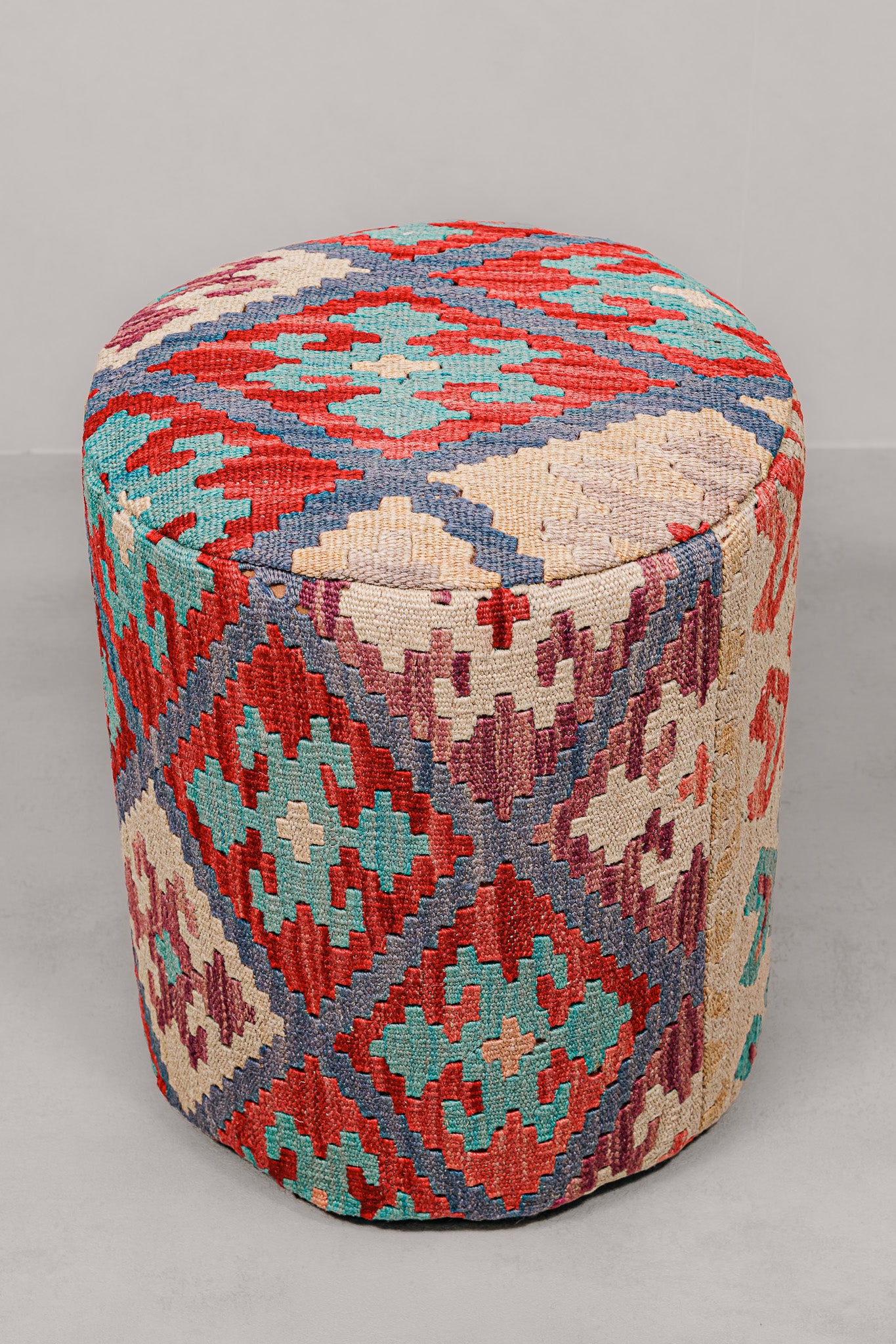 Pouf Round Kilim Mai Mai - size 37x42cm