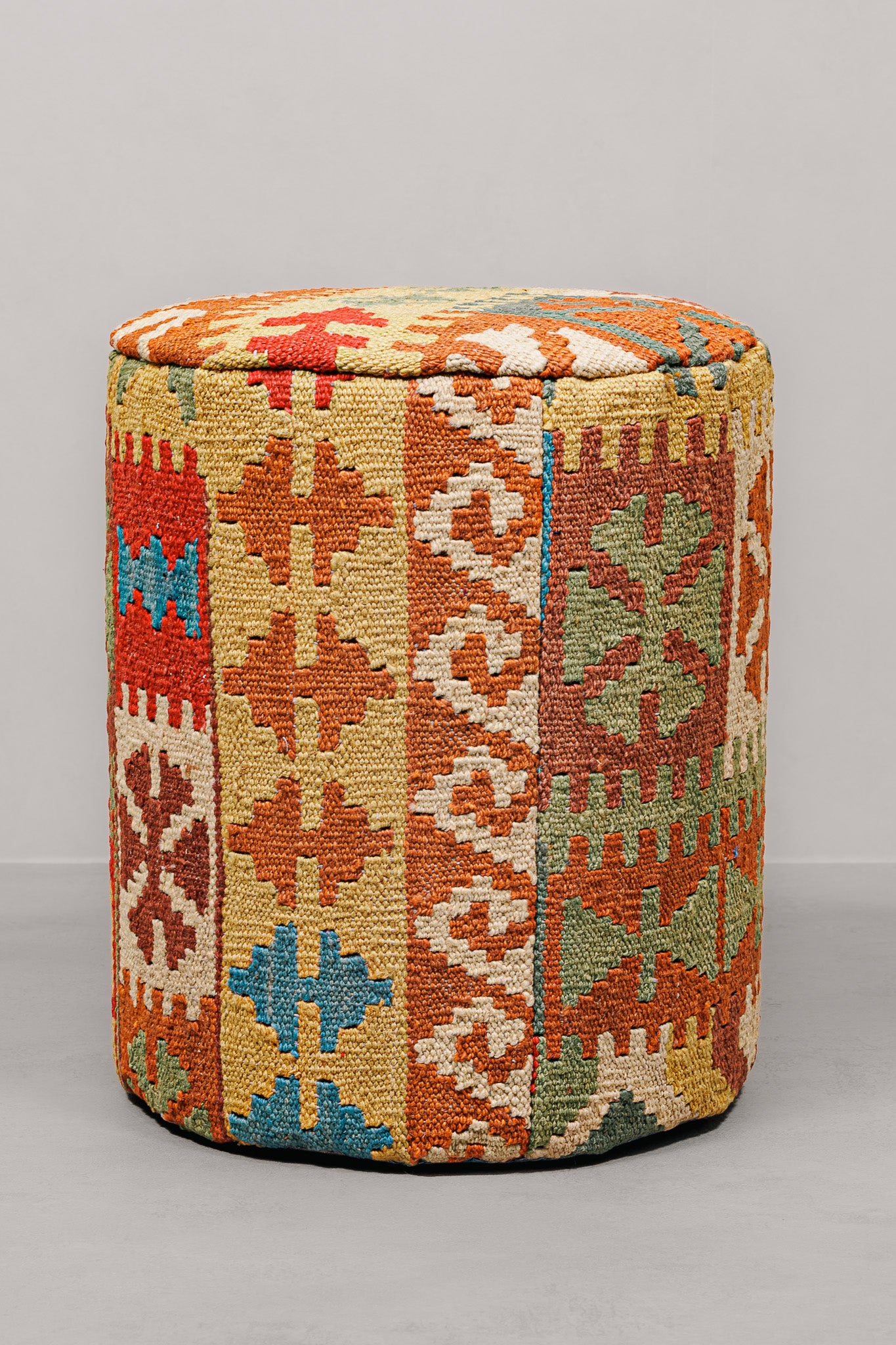 Pouf Round Kilim Mai Mai - size 37x42cm