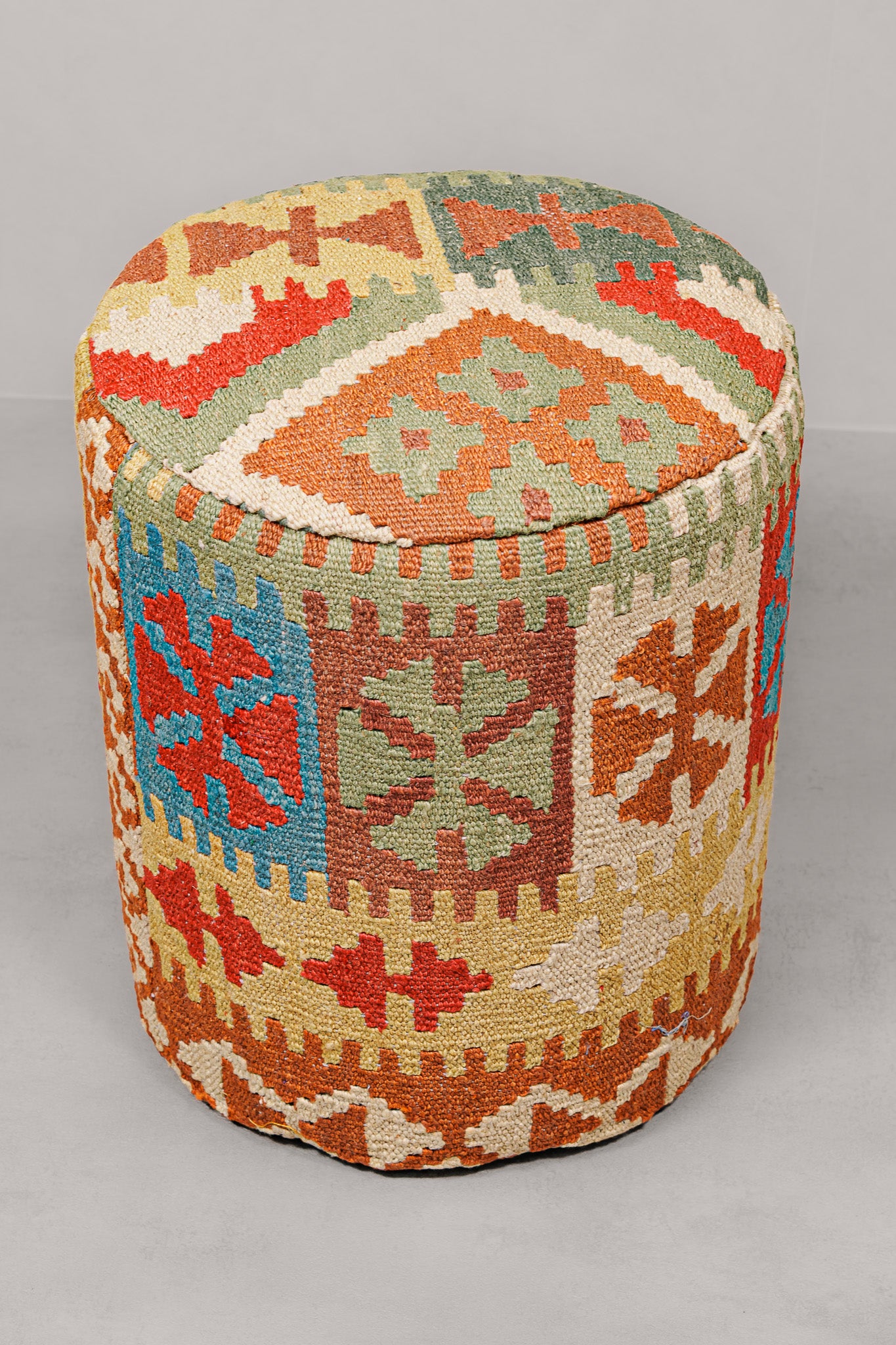 Pouf Round Kilim Mai Mai - size 37x42cm