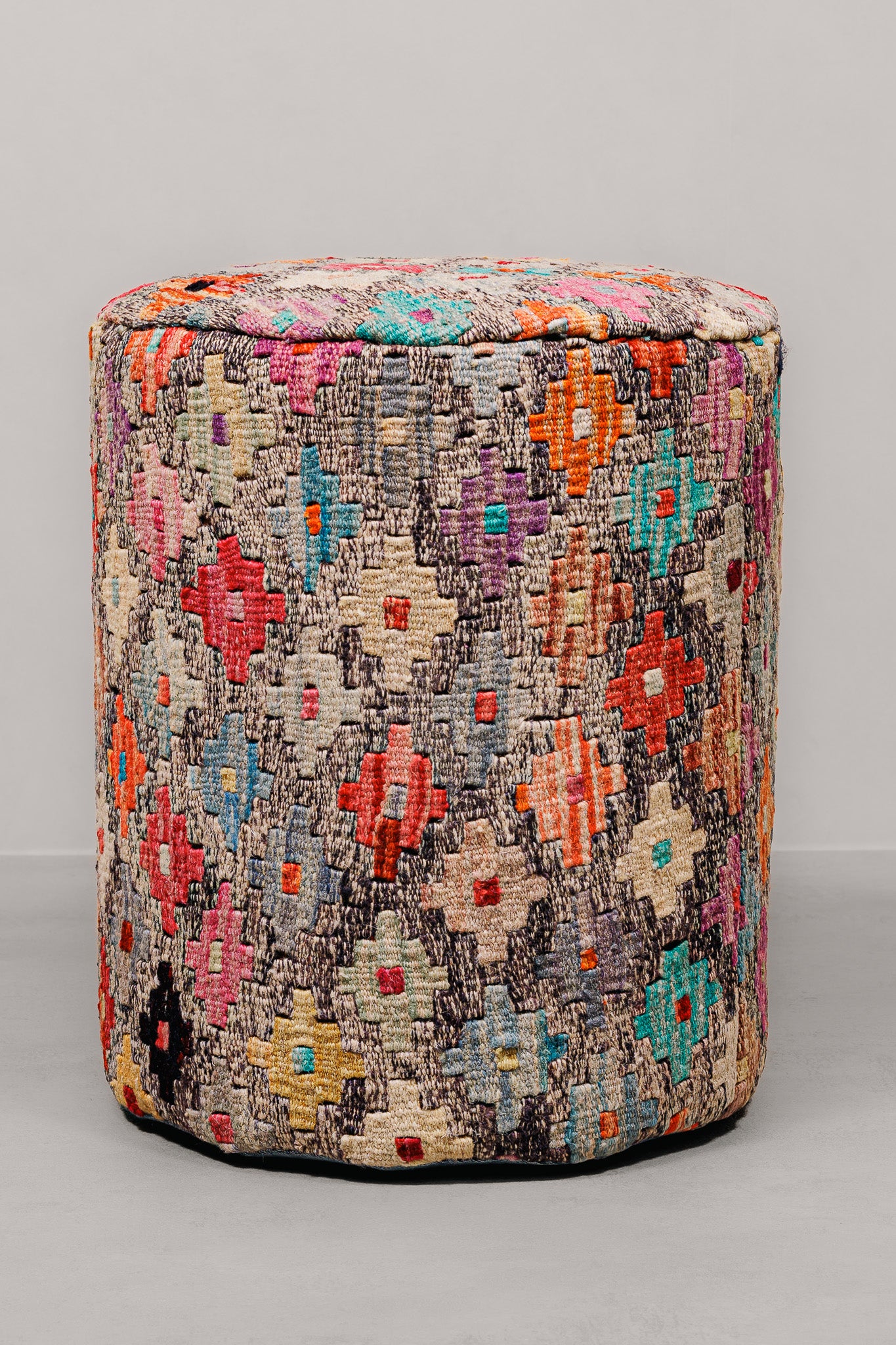 Pouf Round Kilim Mai Mai - size 37x42cm