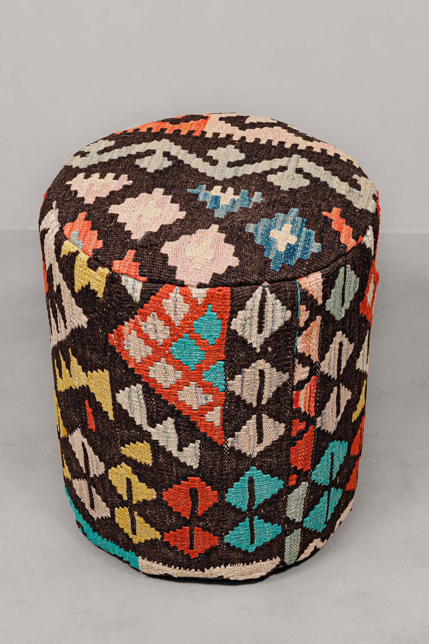 Pouf Round Kilim Mai Mai - size 37x42cm