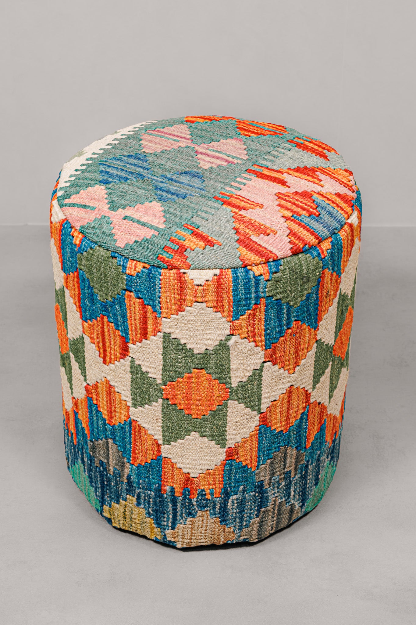 Pouf Round Kilim Mai Mai - size 37x42cm