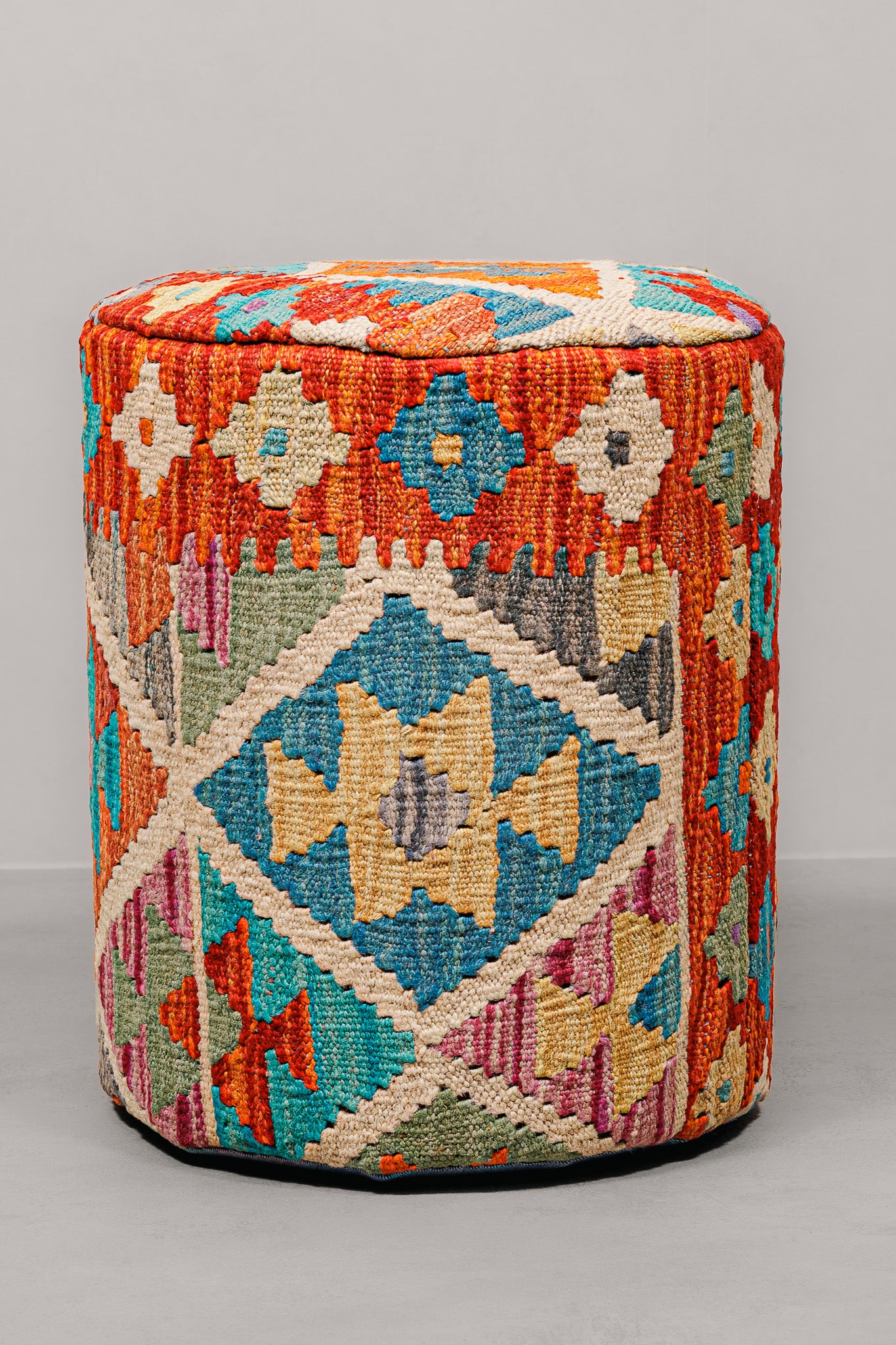 Pouf Round Kilim Mai Mai - size 37x42cm