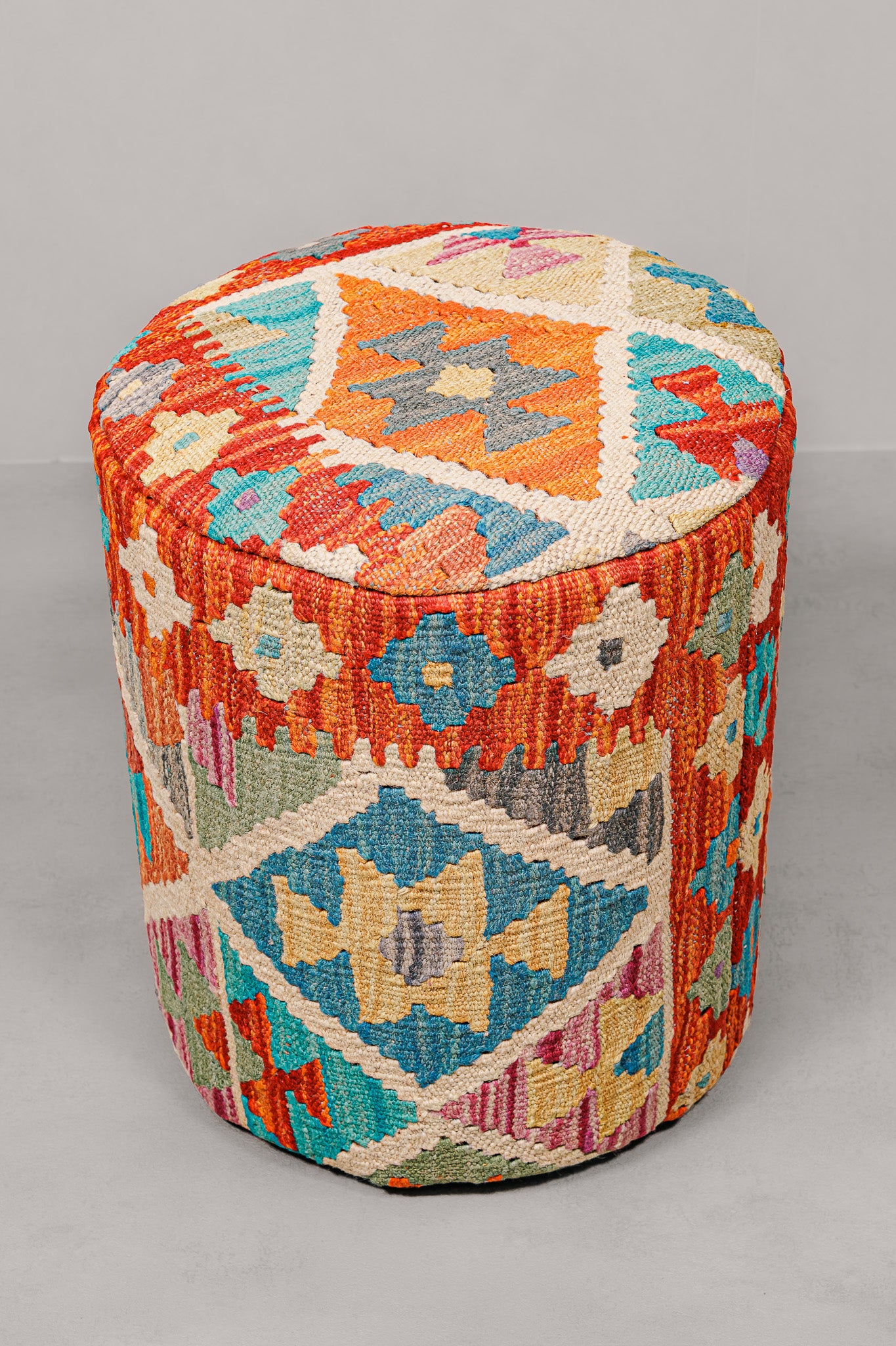 Pouf Round Kilim Mai Mai - size 37x42cm