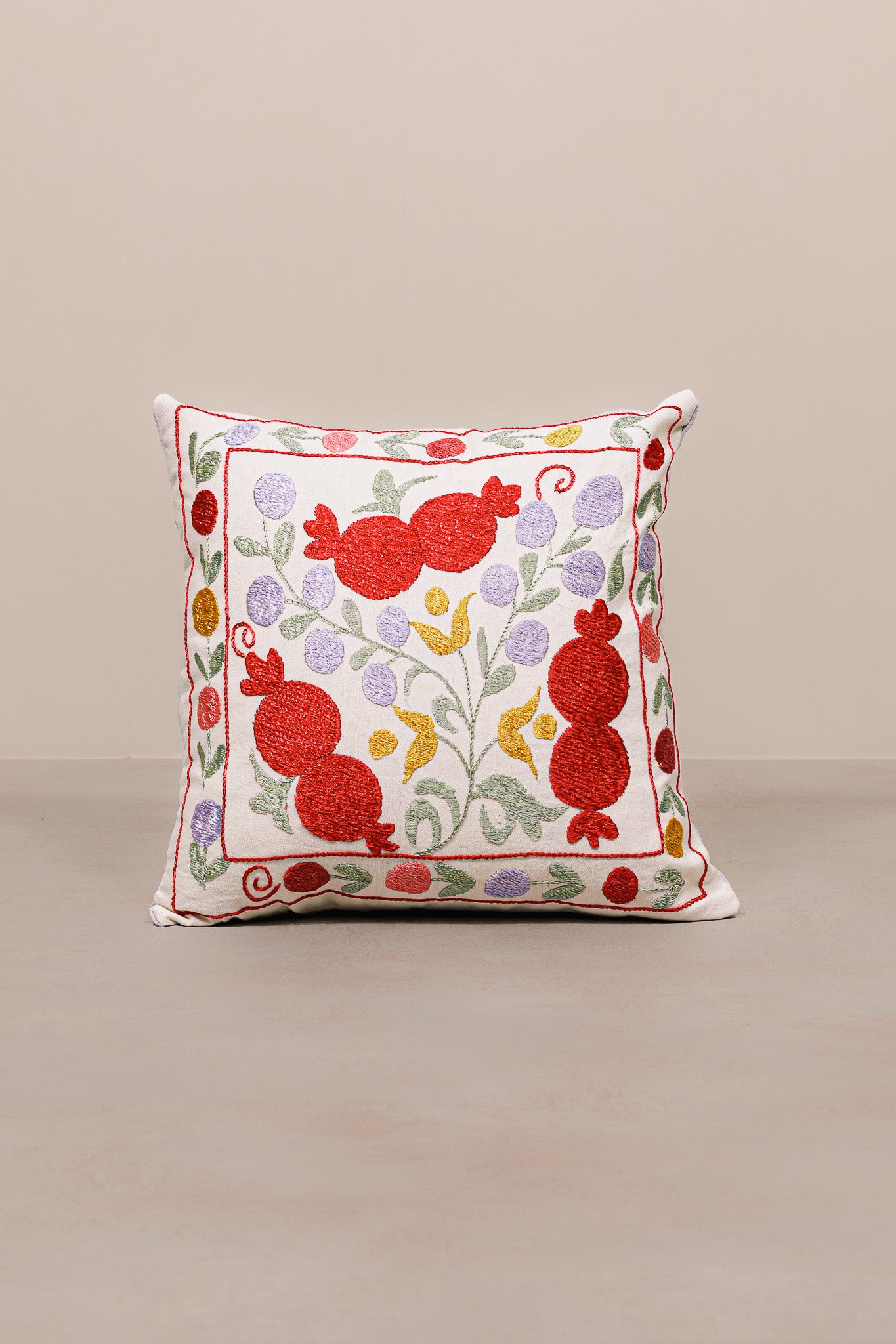 Kilim Suzani Cushion - 100% Wool - 50x50cm