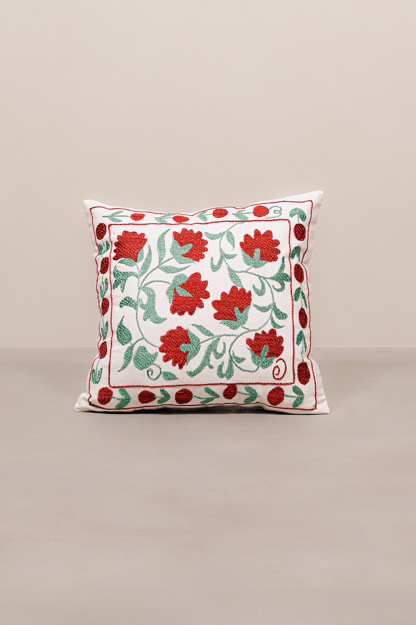 Kilim Suzani Cushion - 100% Wool - 50x50cm