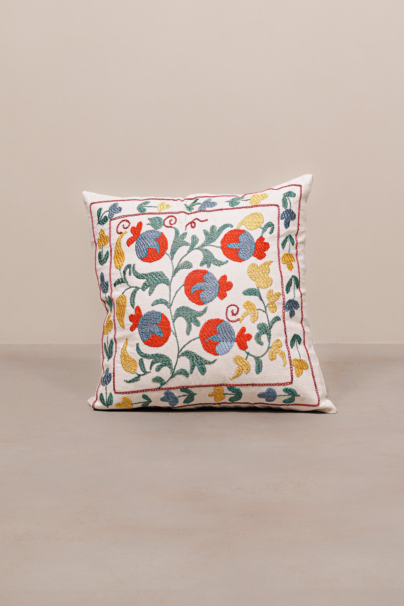 Kilim Suzani Cushion - 100% Wool - 50x50cm