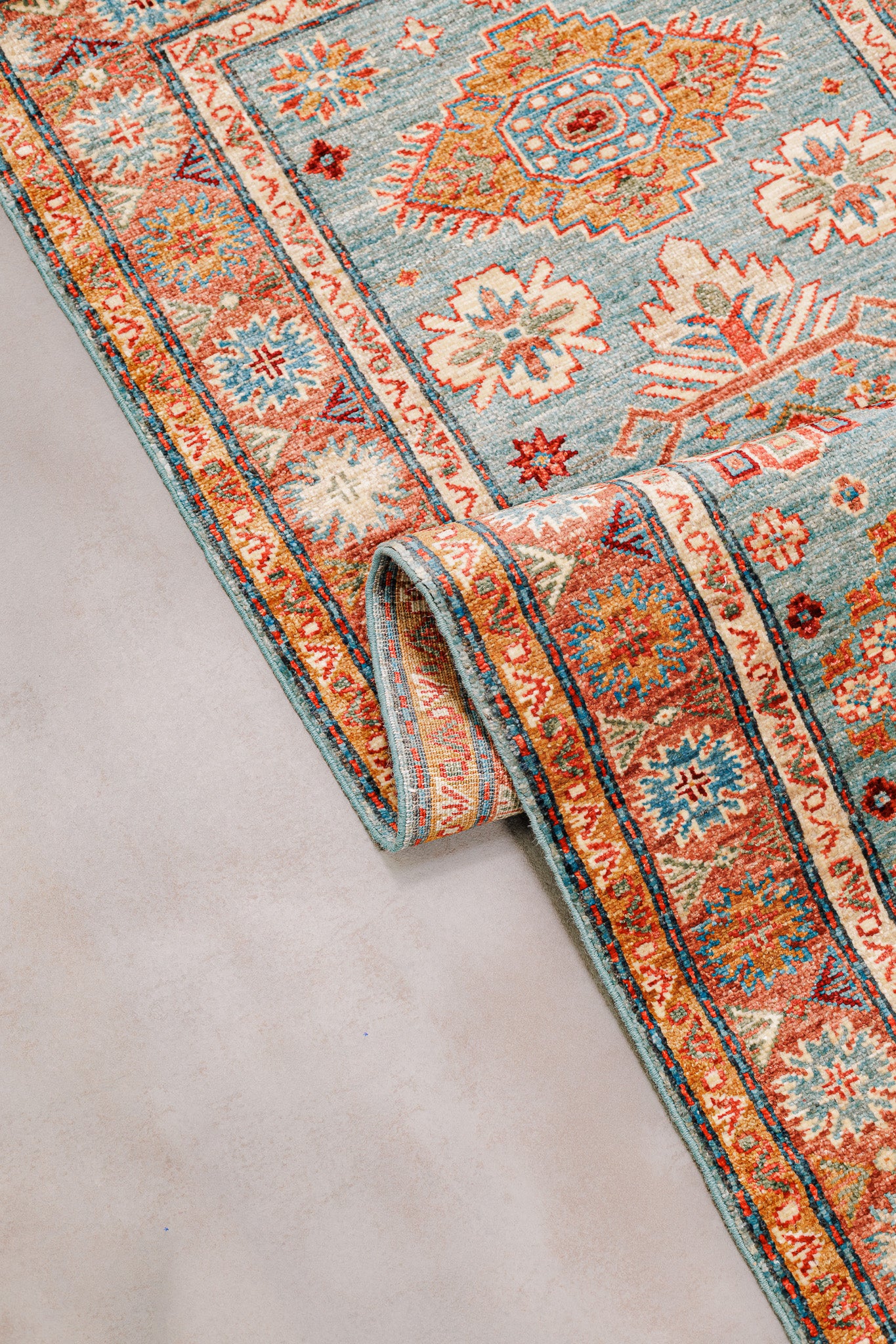 Teppich Kazak Super - 100% Wolle, 78x246cm