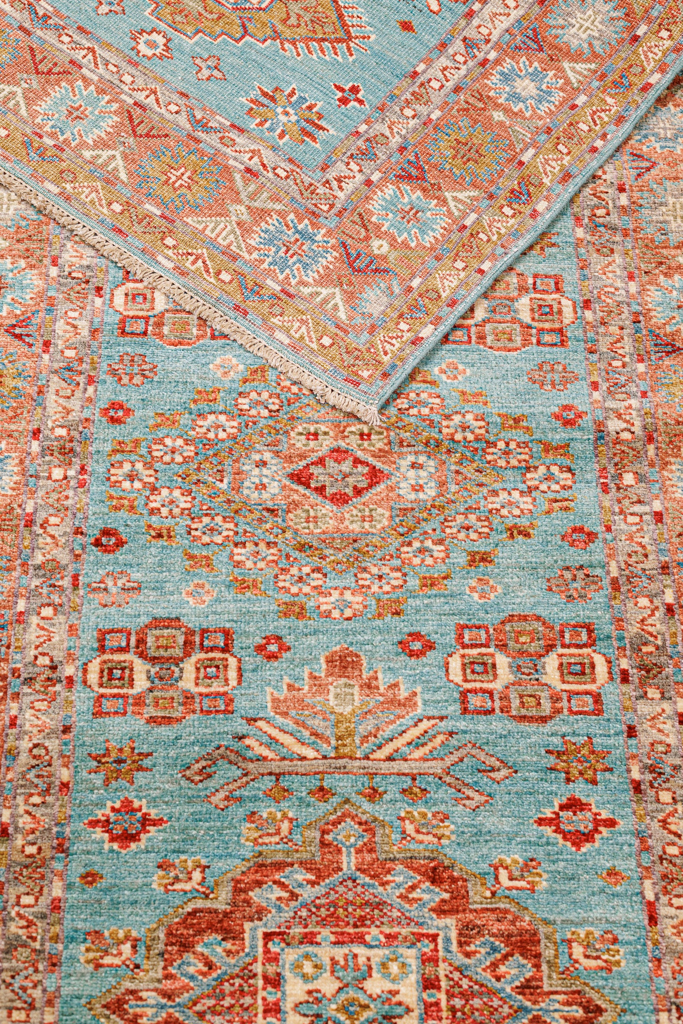 Teppich Kazak Super - 100% Wolle, 82x251cm